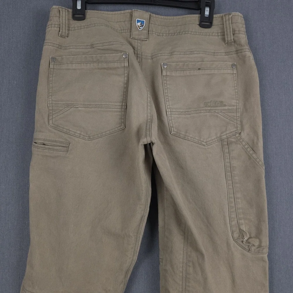 Kuhl Rebel Pants Mens 33x32‎ (Fits 32x32) Khaki Canvas Outdoor Hiking 5139